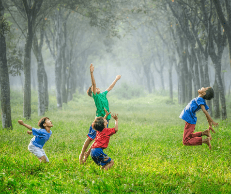 Kid playing together